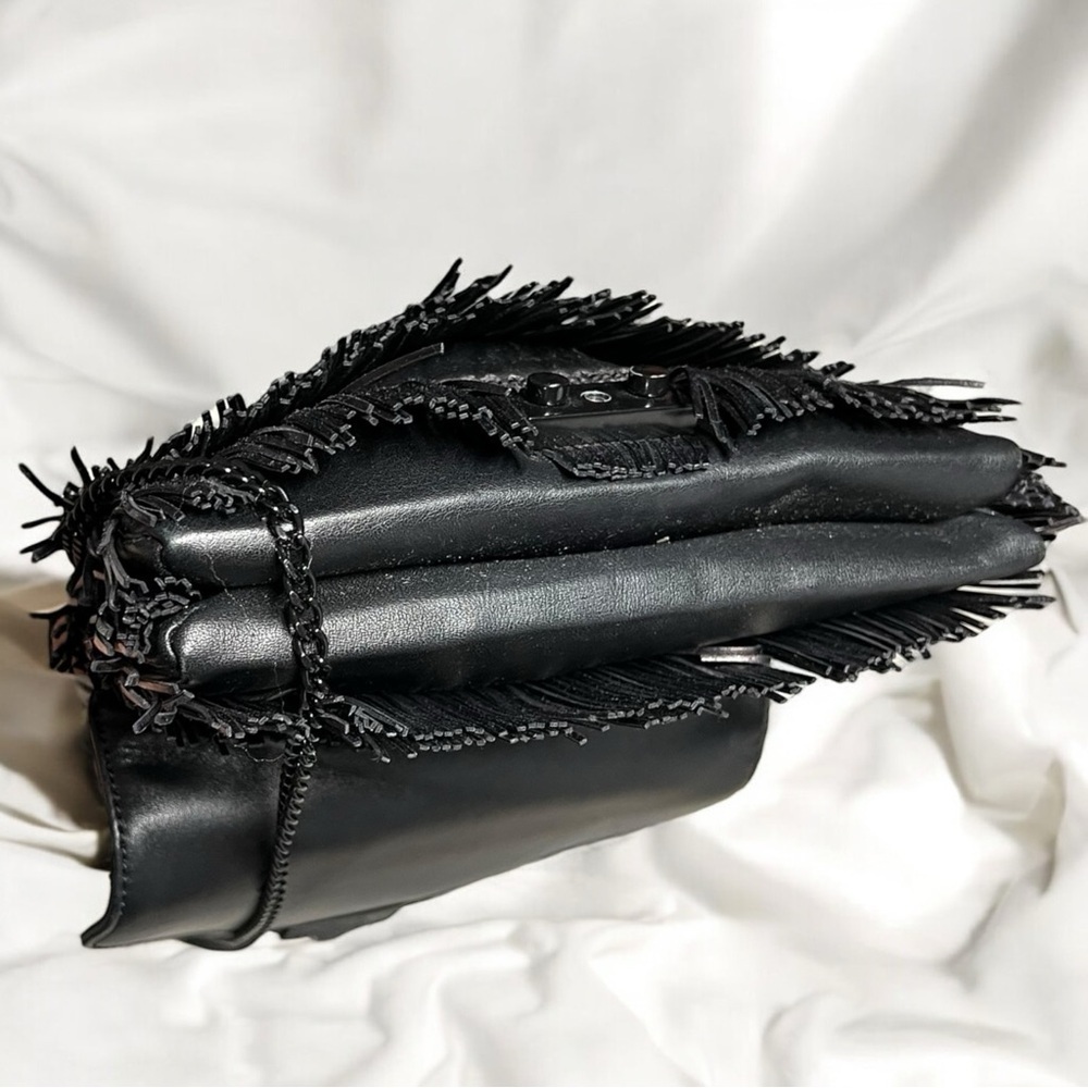 Loeffler Randall Black Fringe Shoulder Bag - Picture 9 of 14